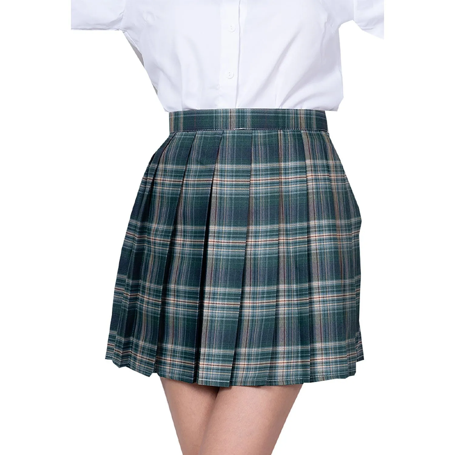 AandT - Classic Style Checkered School Skirt Roleplay Costume