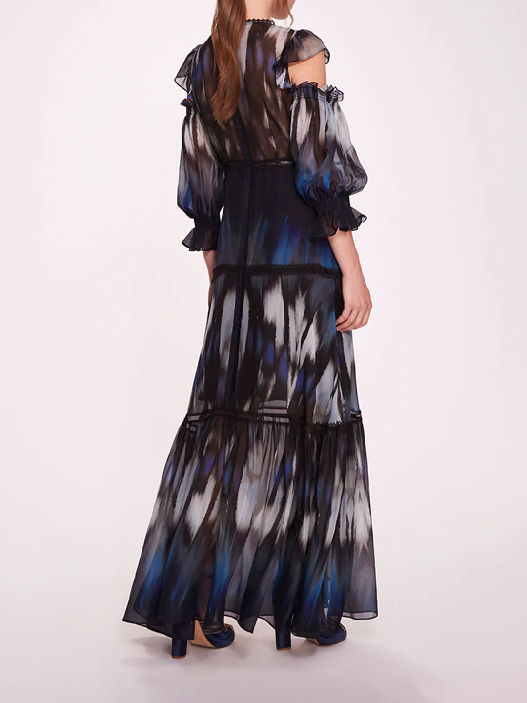 Abstract Viscose Maxi Dress