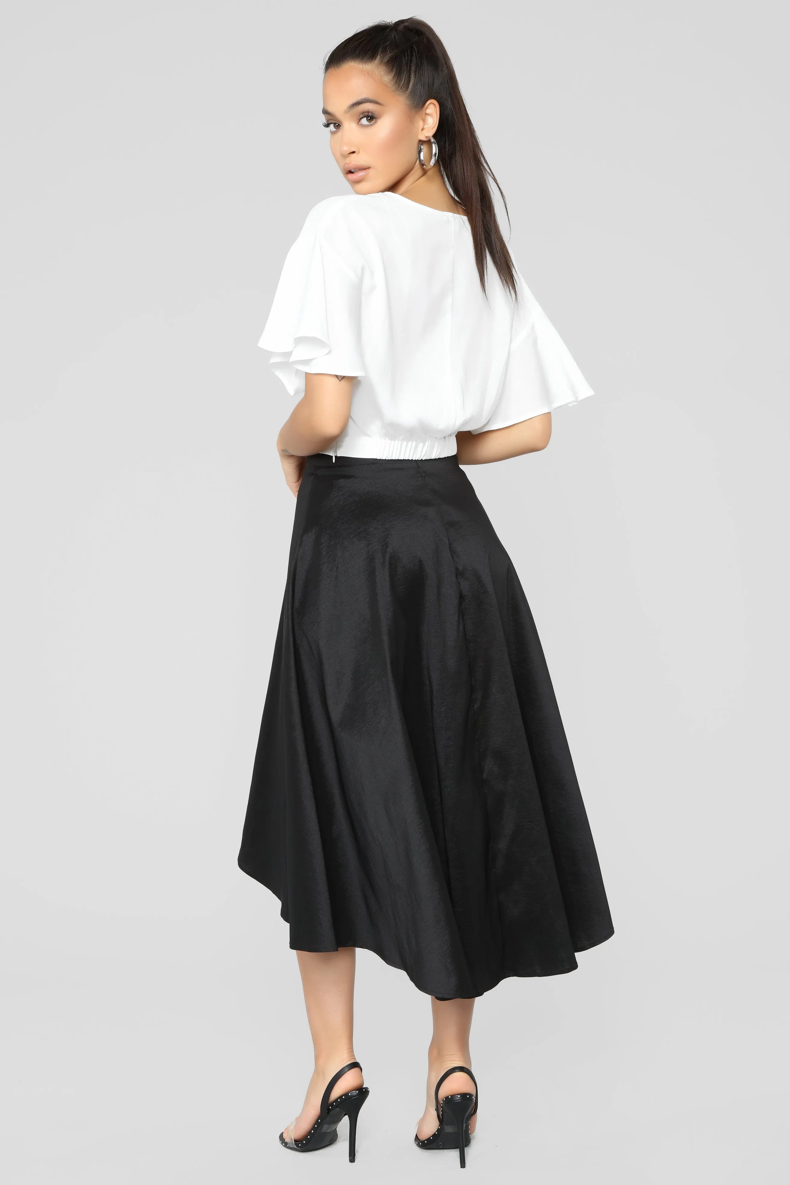 Adriana Hi Low Skirt - Black