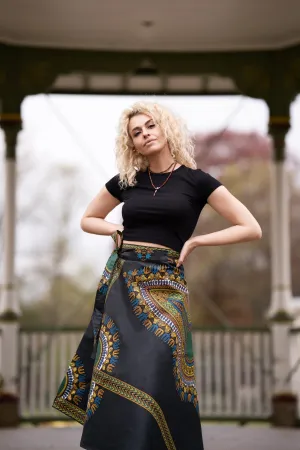 African Maxi Skirt In Black