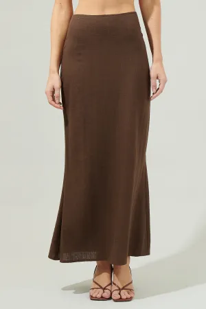 Alina Back Slit Maxi Skirt