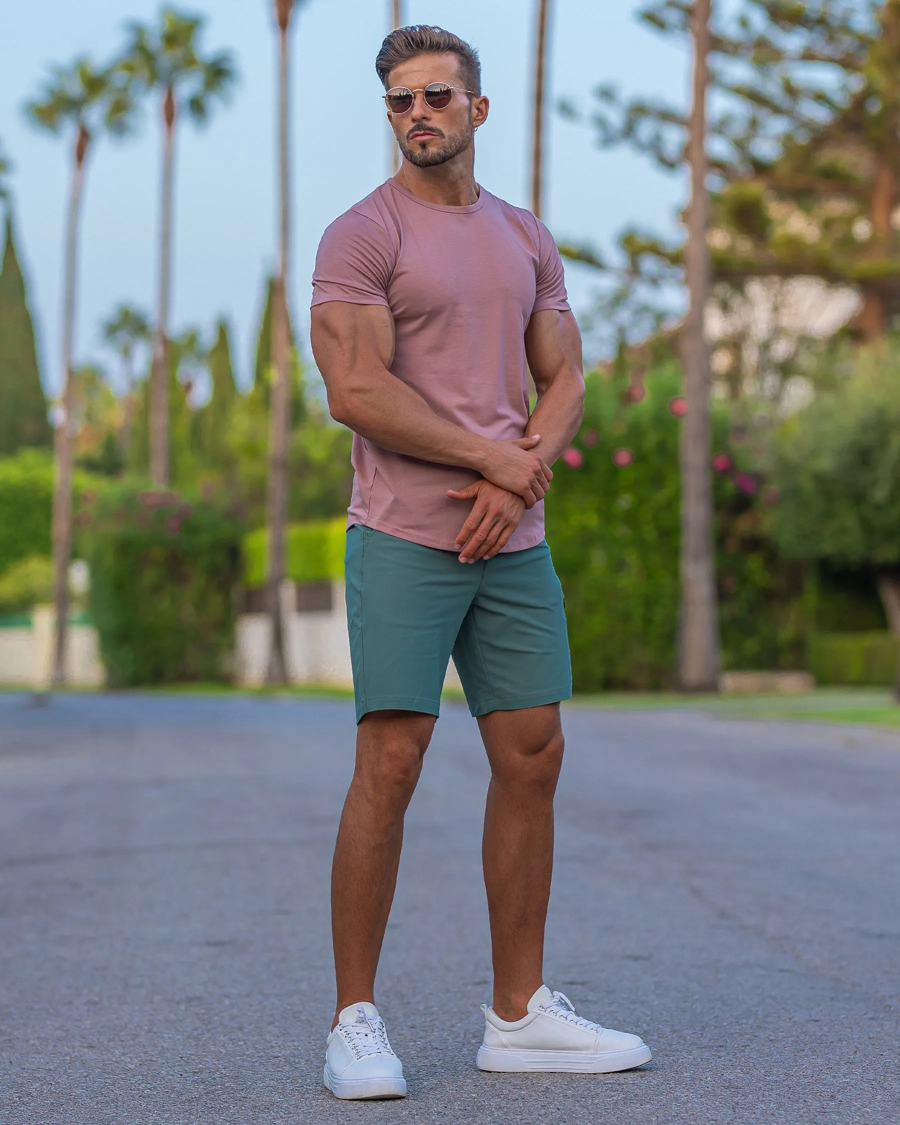 All Day Elite Curve-Hem Tee Short Sleeve Active Fit