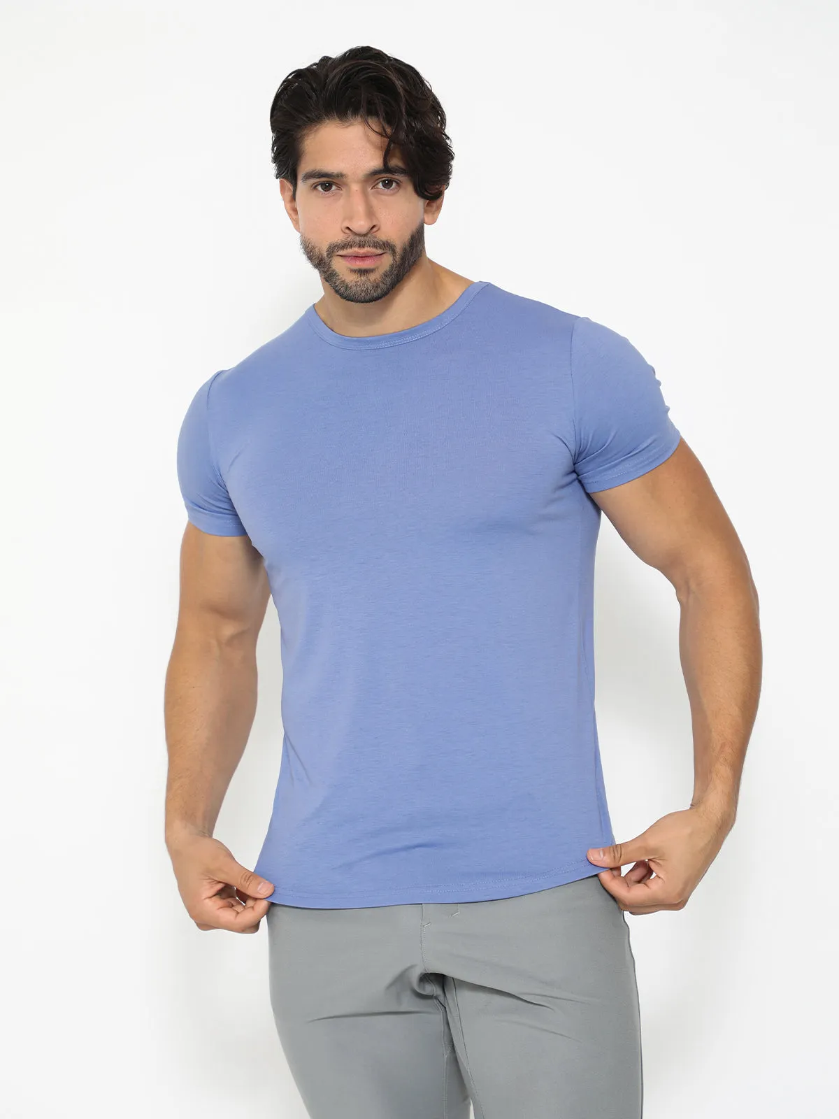 All Day Elite Curve-Hem Tee Short Sleeve Active Fit