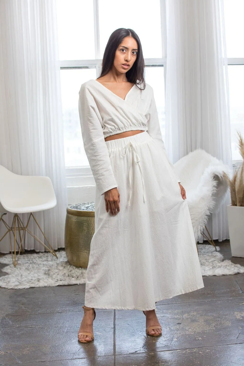 @AlyssaTay Maxi Skirt And Top - White