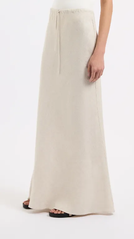 Amani Linen Skirt - Natural