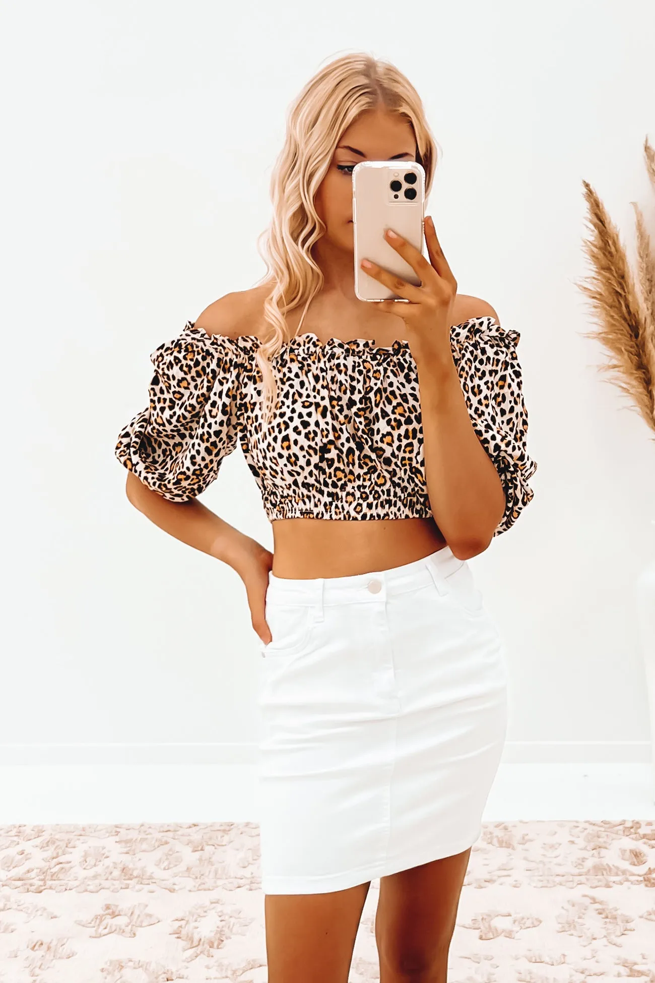 Angelina Crop Top Leopard