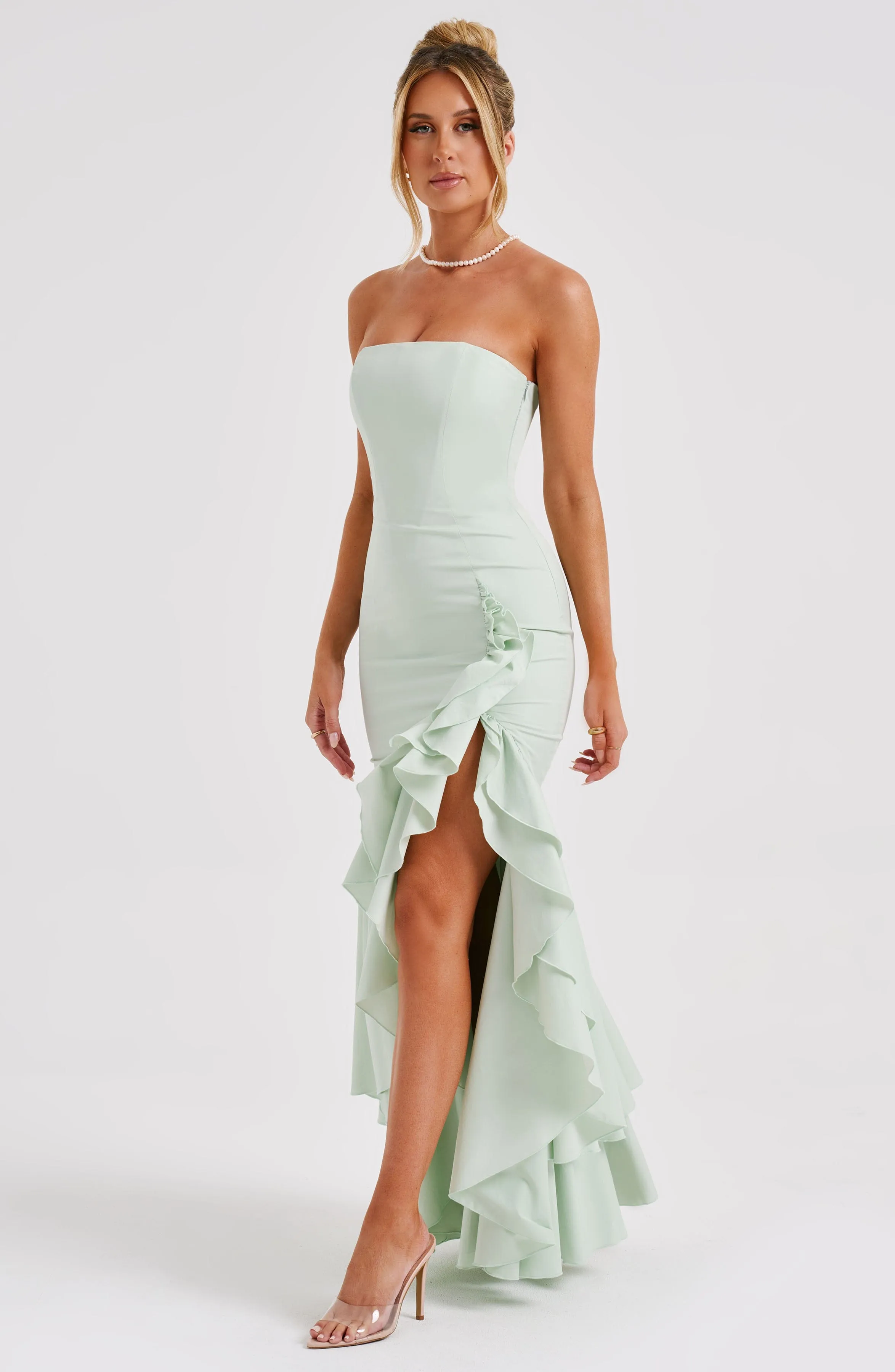 Angelina Maxi Graceful Dress - Sage