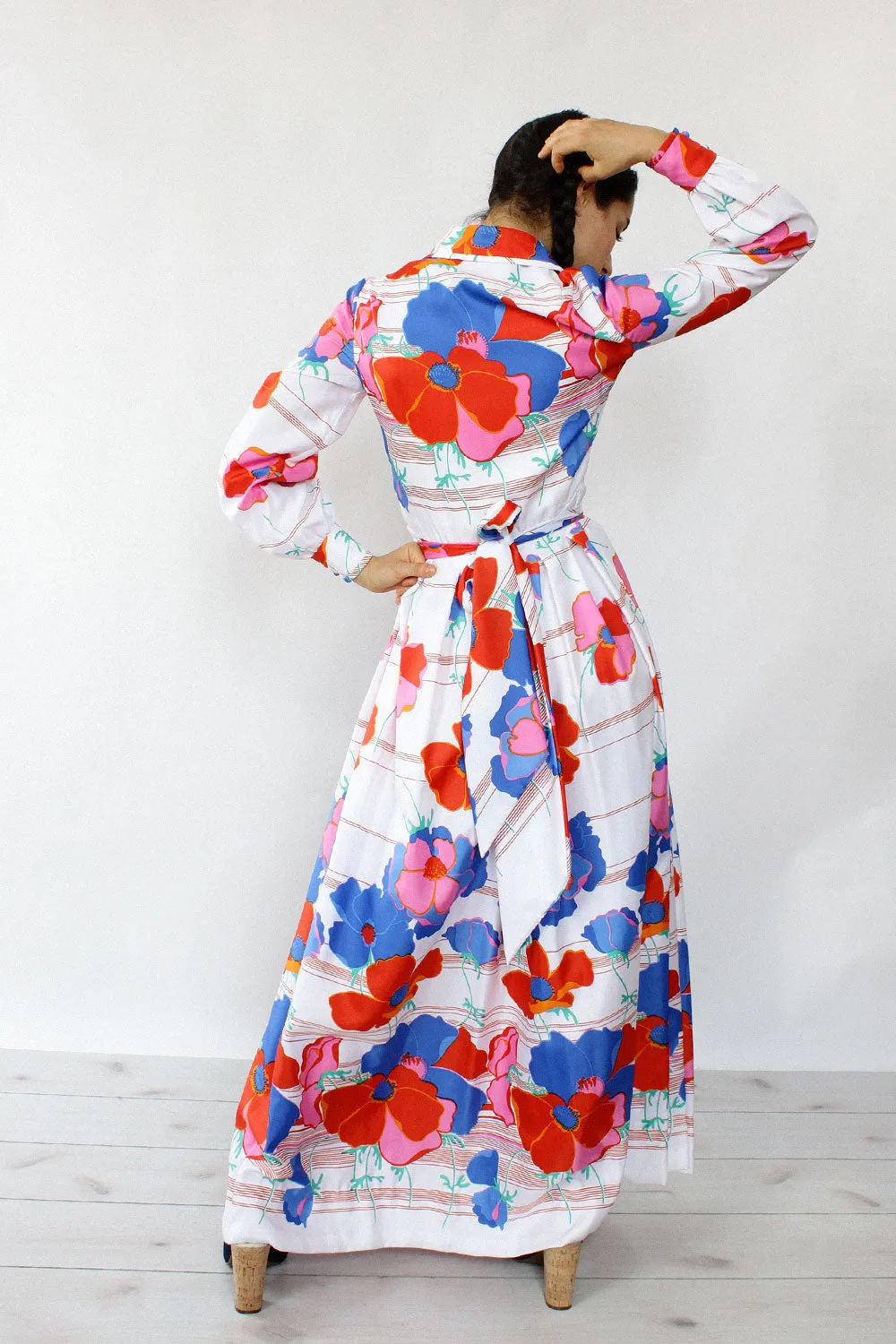 Anne Fogarty Floral Maxi Dress XS/S