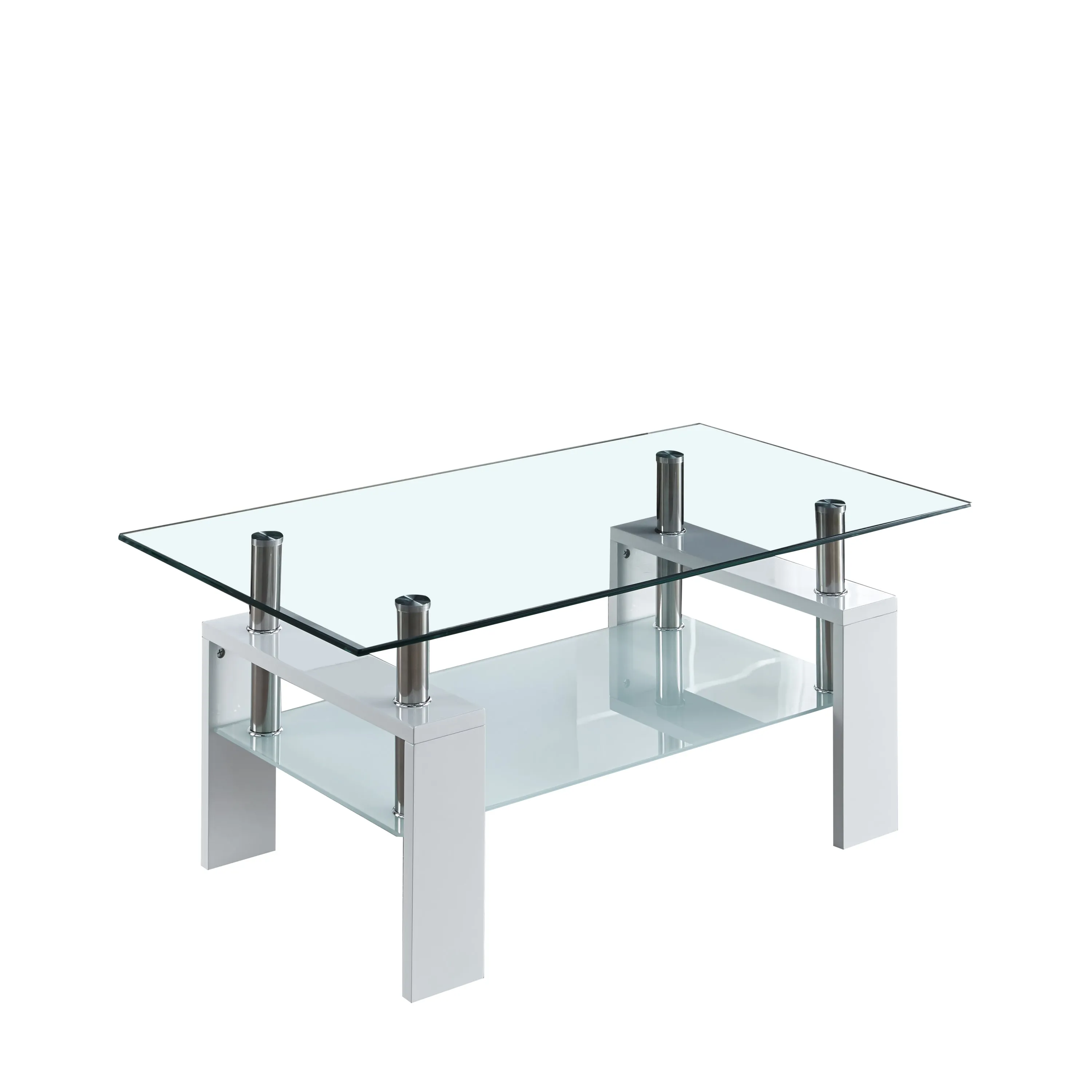 Artisan Double Layer Coffee Table - White