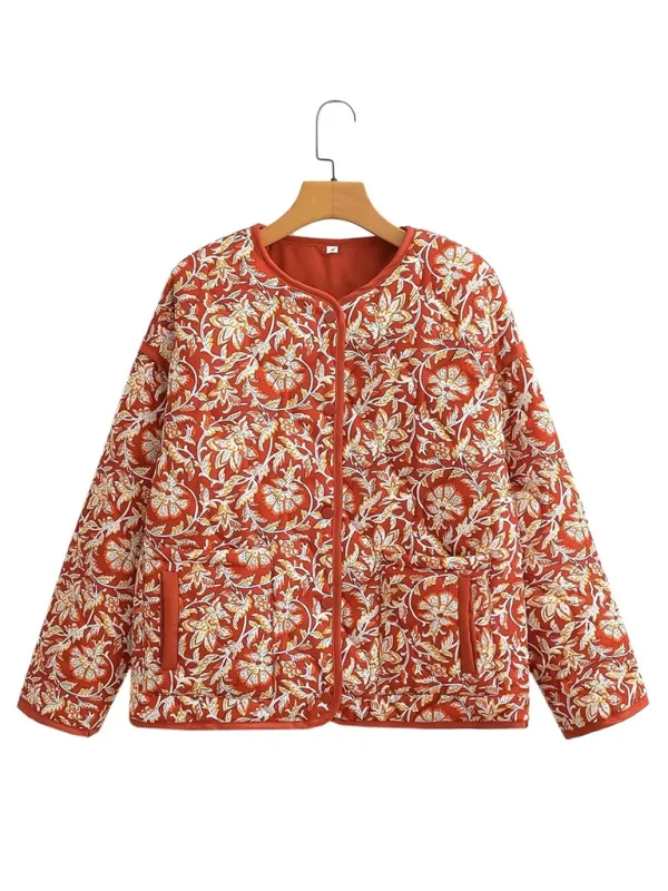 Autumn Essentials Floral Quilted Jacket