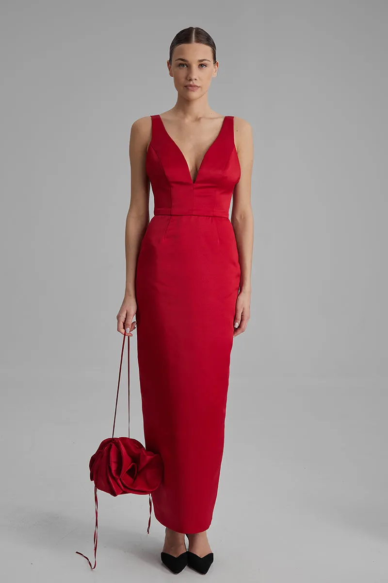 AVA RED MAXI DRESS