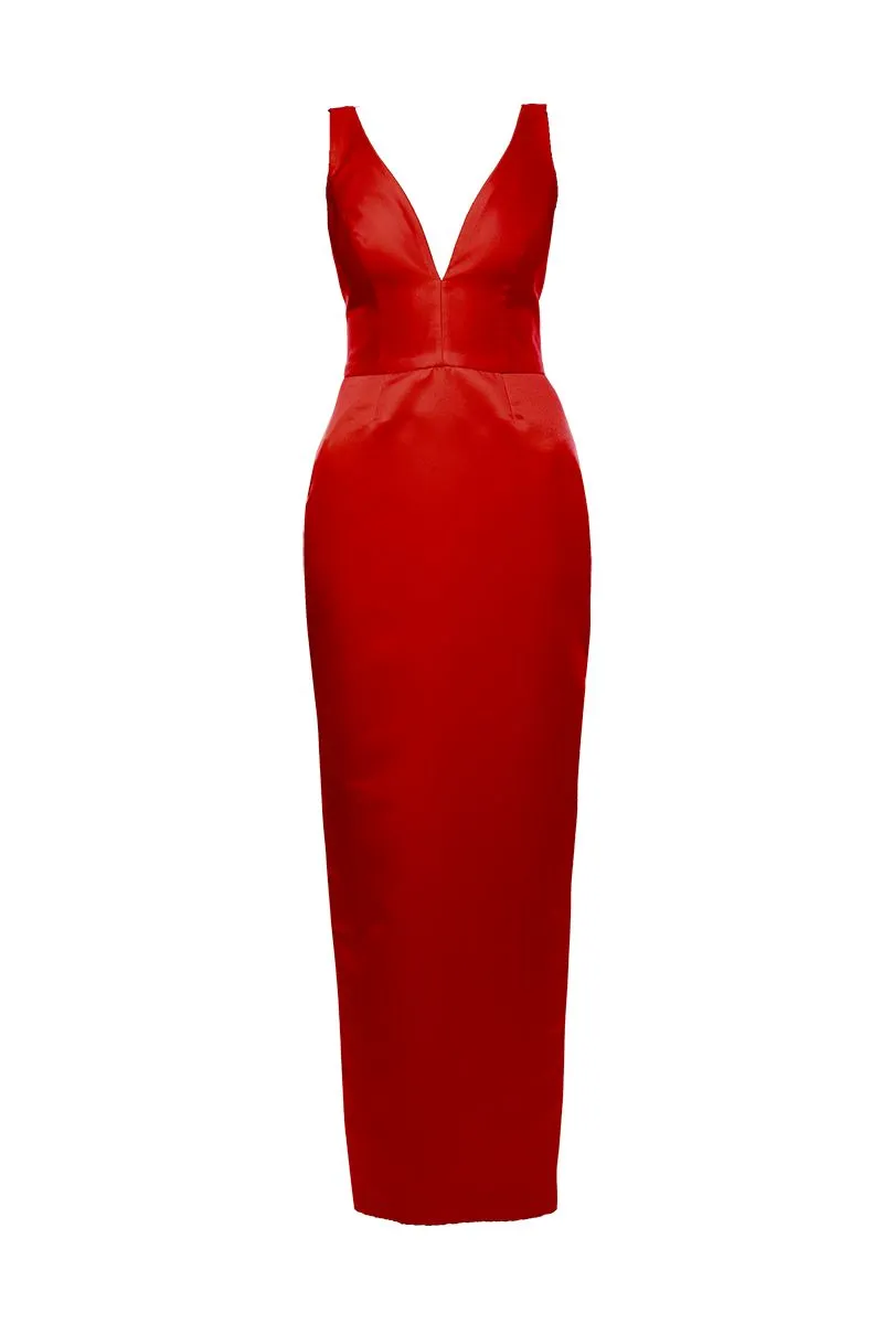 AVA RED MAXI DRESS