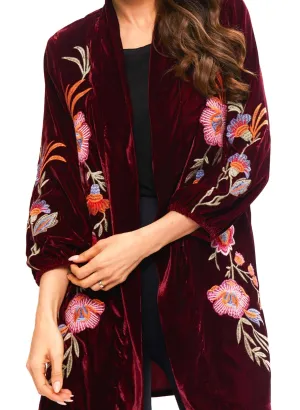 B213 - Embroidered Velvet Jacket