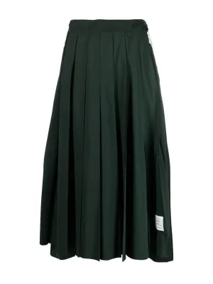 Below The Knee Pleated Skirt