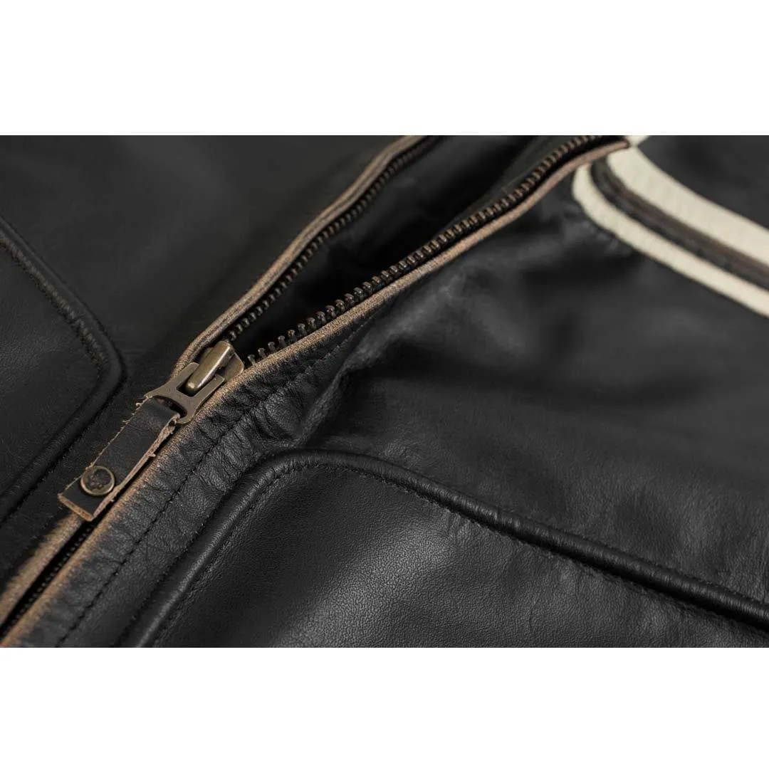 Black Brand Cutthroat Men's Brown Leather Jacket