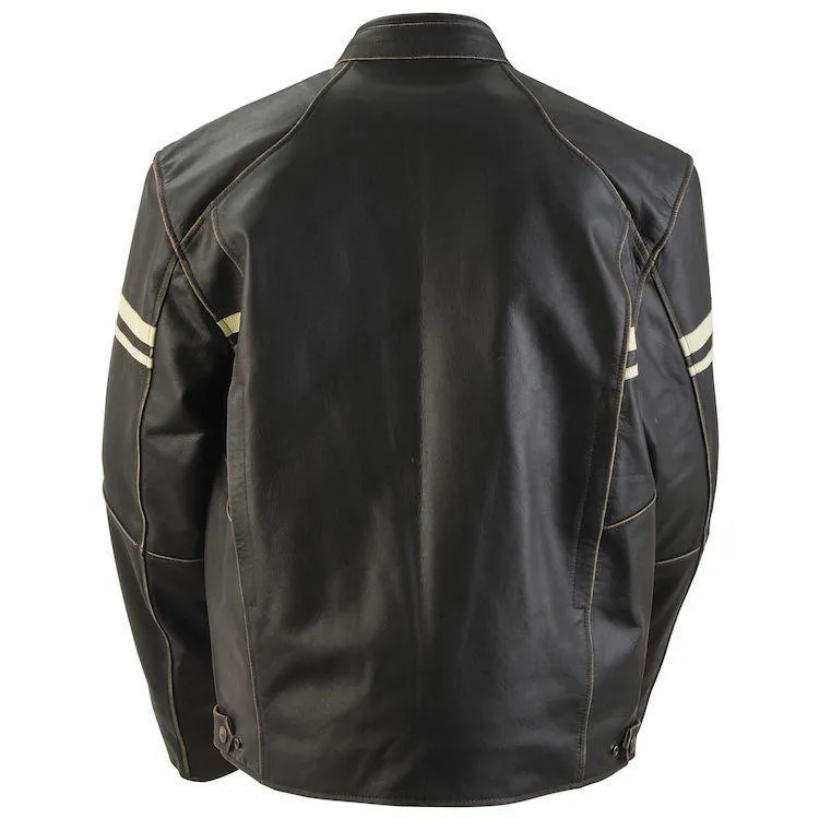 Black Brand Cutthroat Men's Brown Leather Jacket