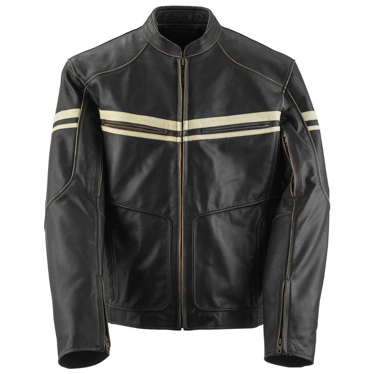 Black Brand Cutthroat Men's Brown Leather Jacket