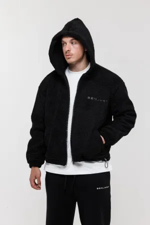 Black Sherpa Zip Jacket