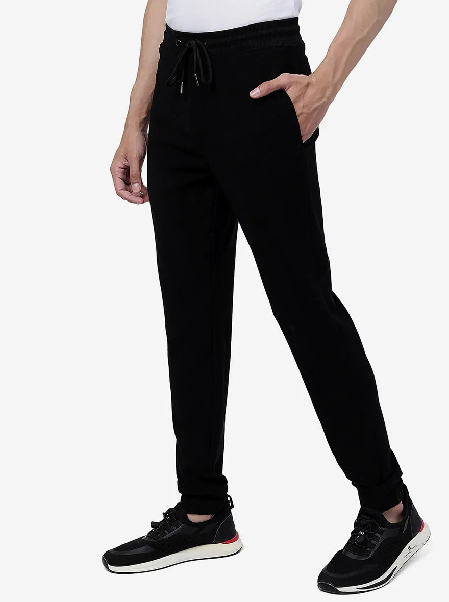 Black Solid Slim Fit Jogger| JadeBlue