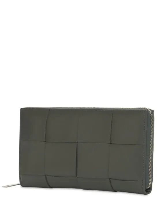 Bottega Veneta   Maxi Intreccio leather zip around wallet 