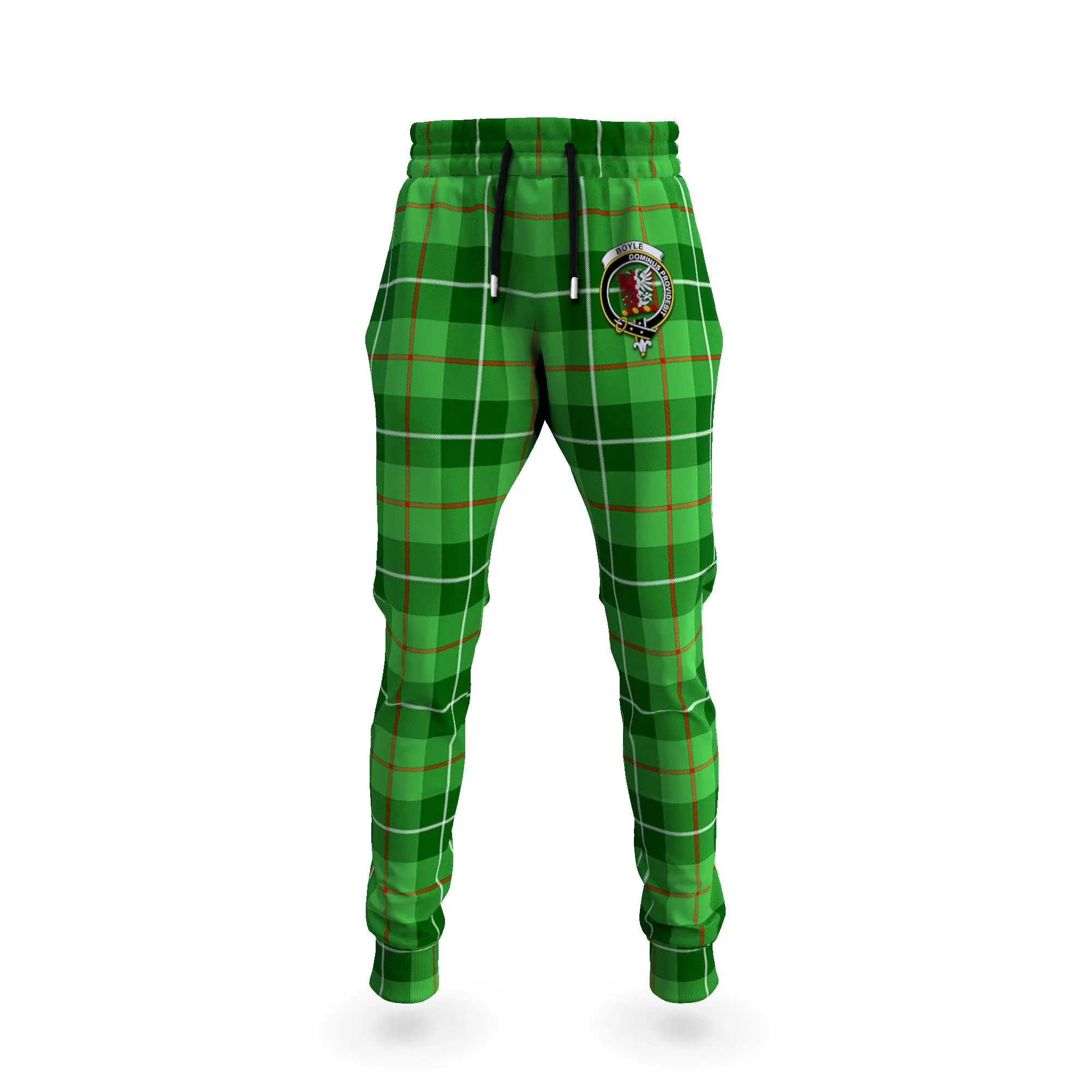 Boyle Tartan Joggers Pants with Family Crest