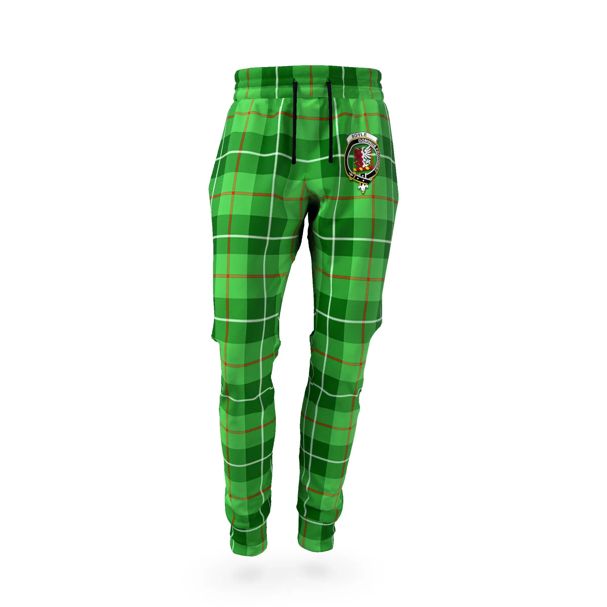 Boyle Tartan Joggers Pants with Family Crest