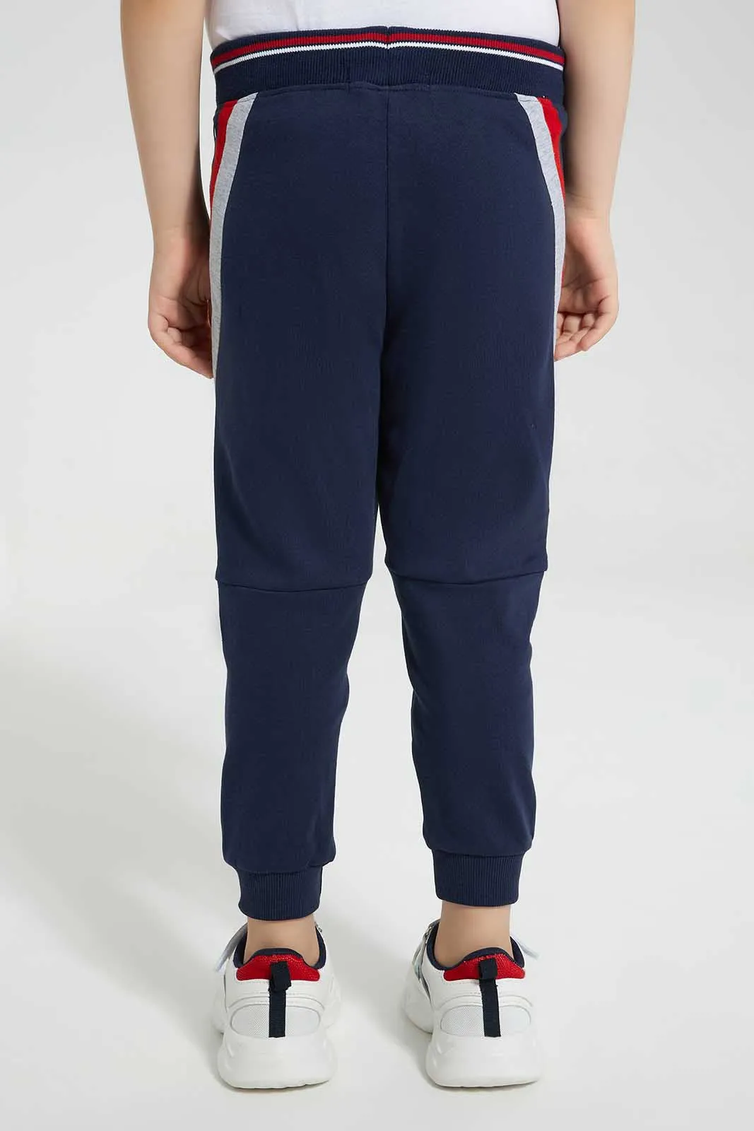 Boys Navy Elasticated Waistband Jogger