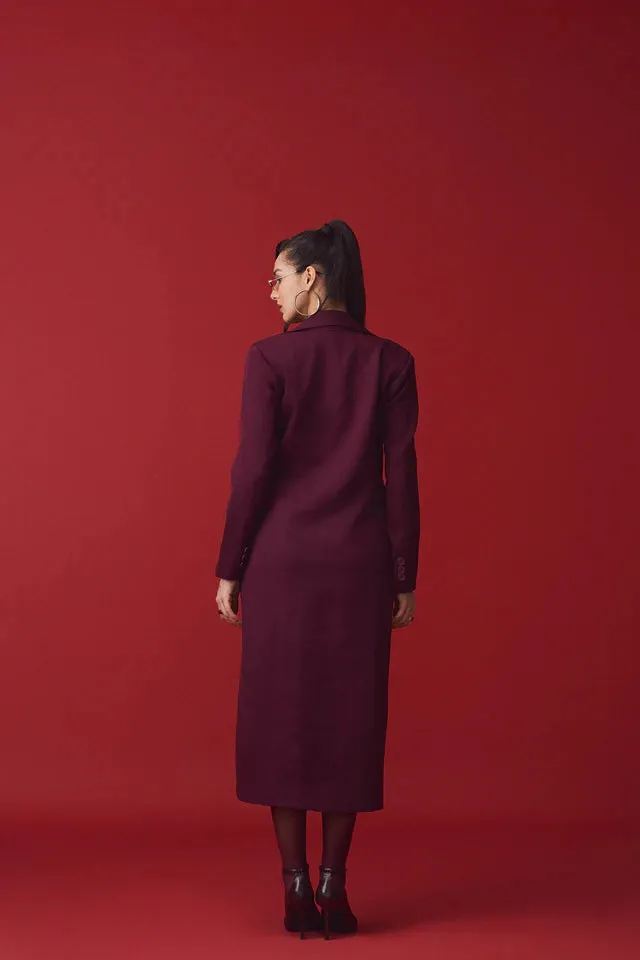 Burgundy Dusk Long Coat