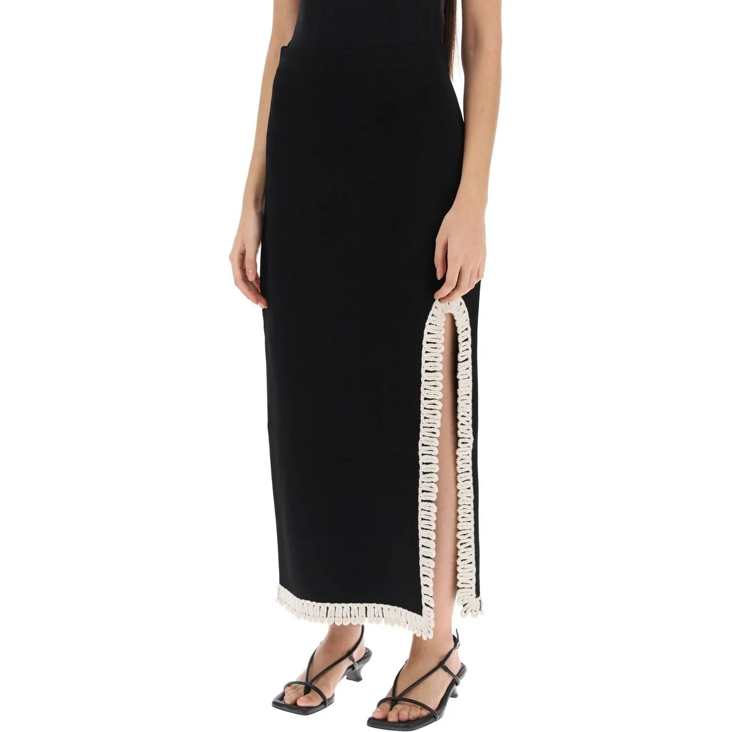 By Malene Birger gabie maxi skirt with crochet trims