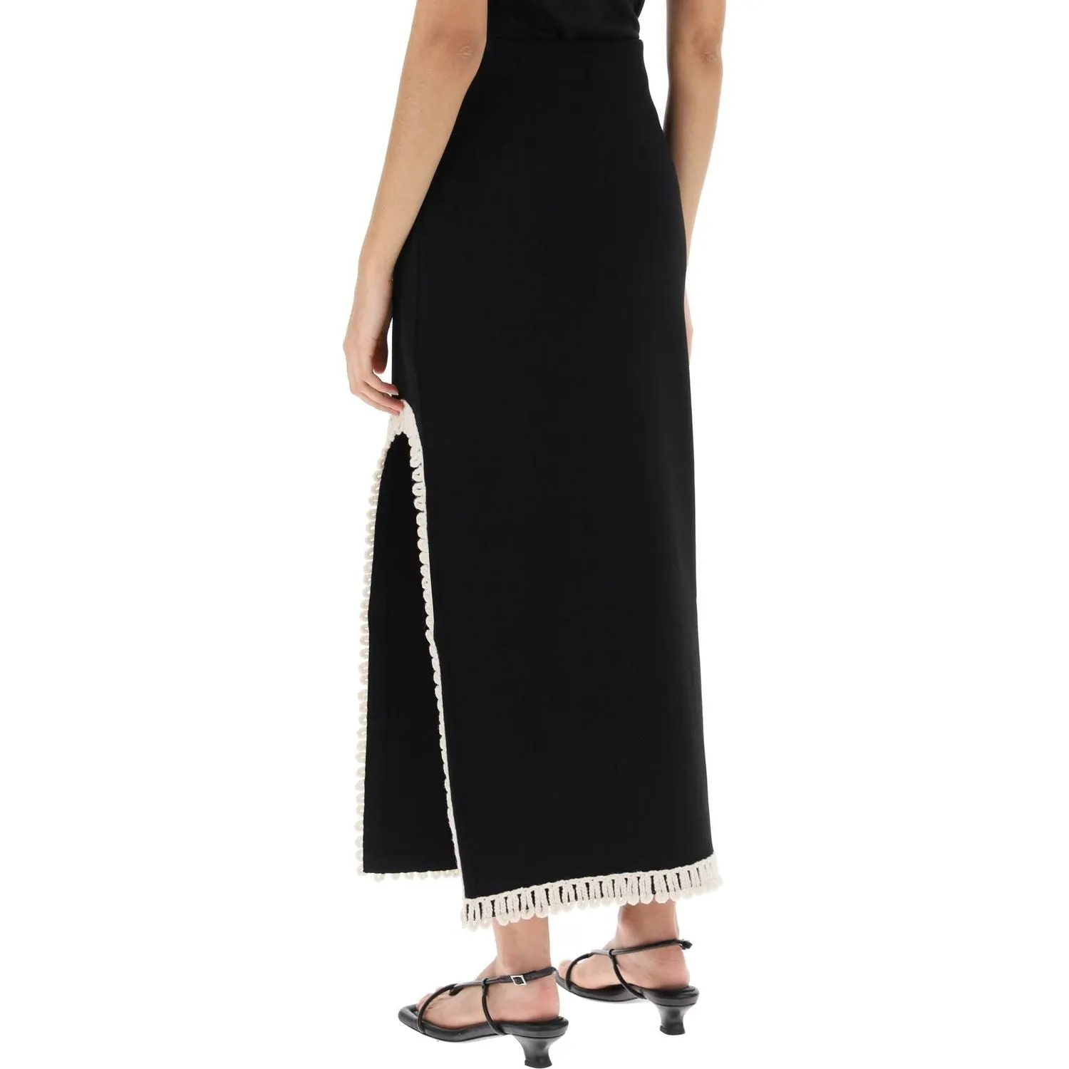 By Malene Birger gabie maxi skirt with crochet trims