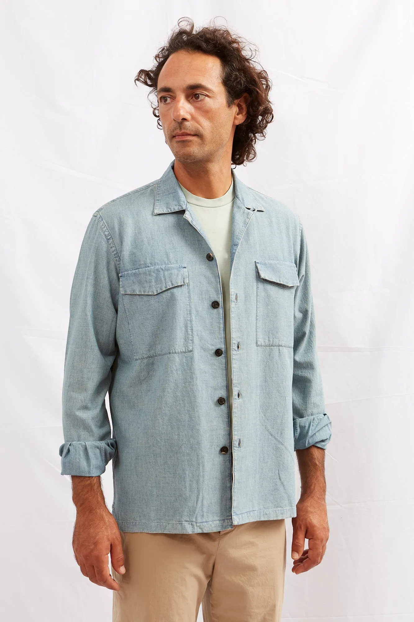 CAMP JACKET vintage wash chambray 1217