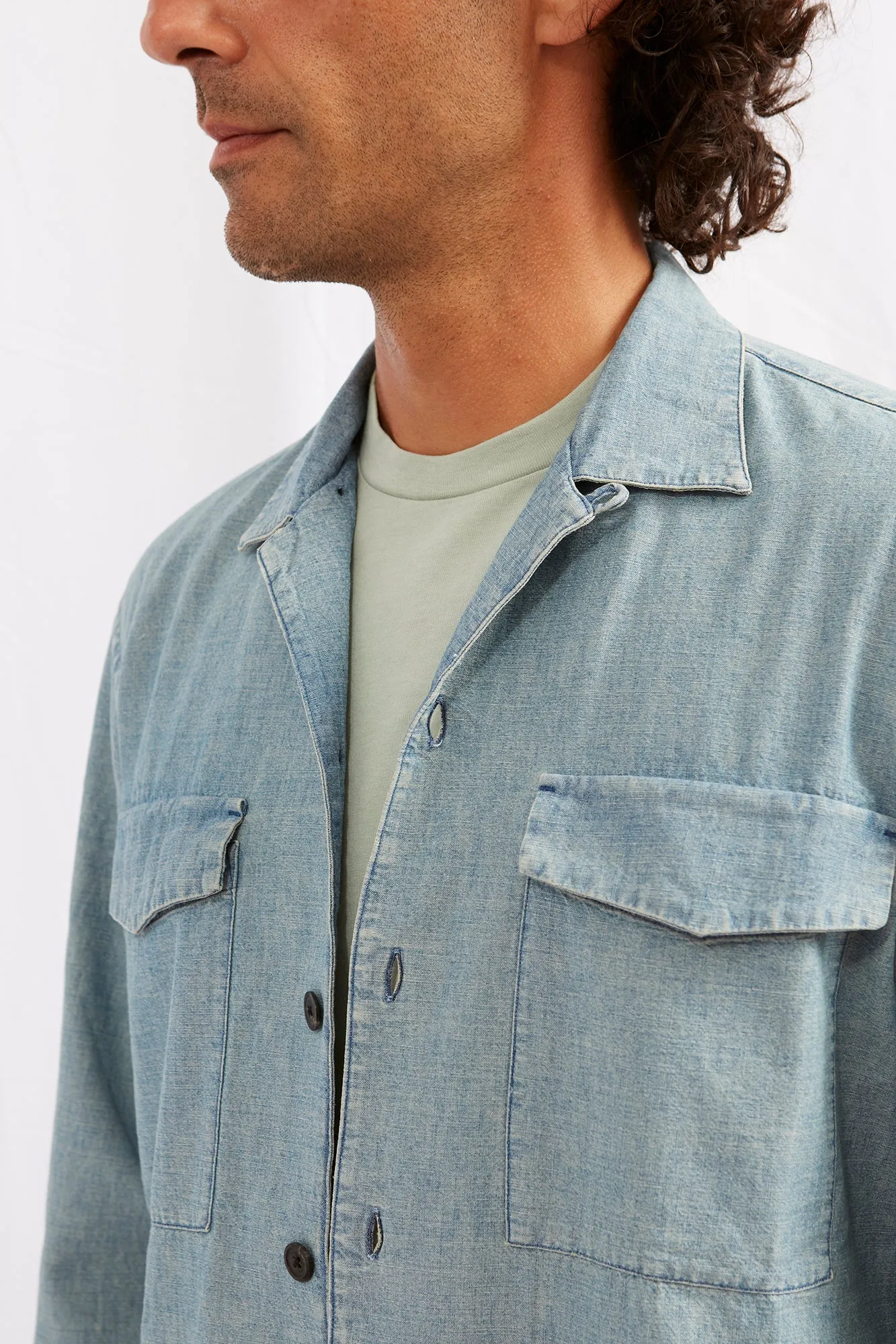 CAMP JACKET vintage wash chambray 1217