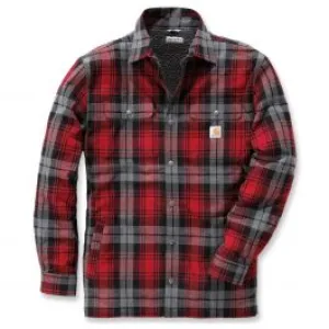 Carhartt&#x20;102333&#x20;Sale&#x3A;&#x20;Hubbard&#x20;Sherpa&#x20;Lined&#x20;Shirt&#x20;Jacket&#x20;-&#x20;Dark&#x20;Crimson