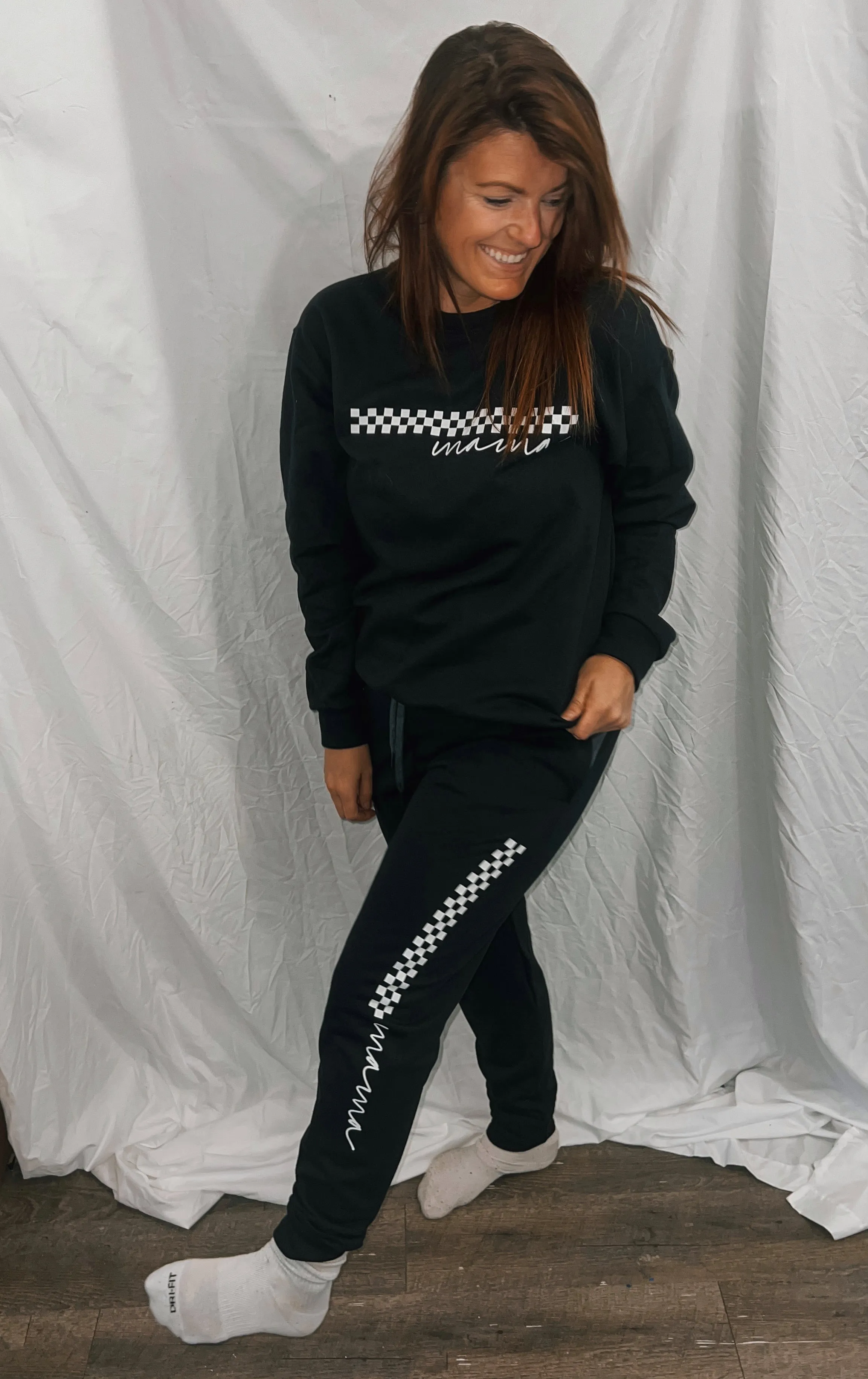 Checkered Mama Sweatshirt   Joggers