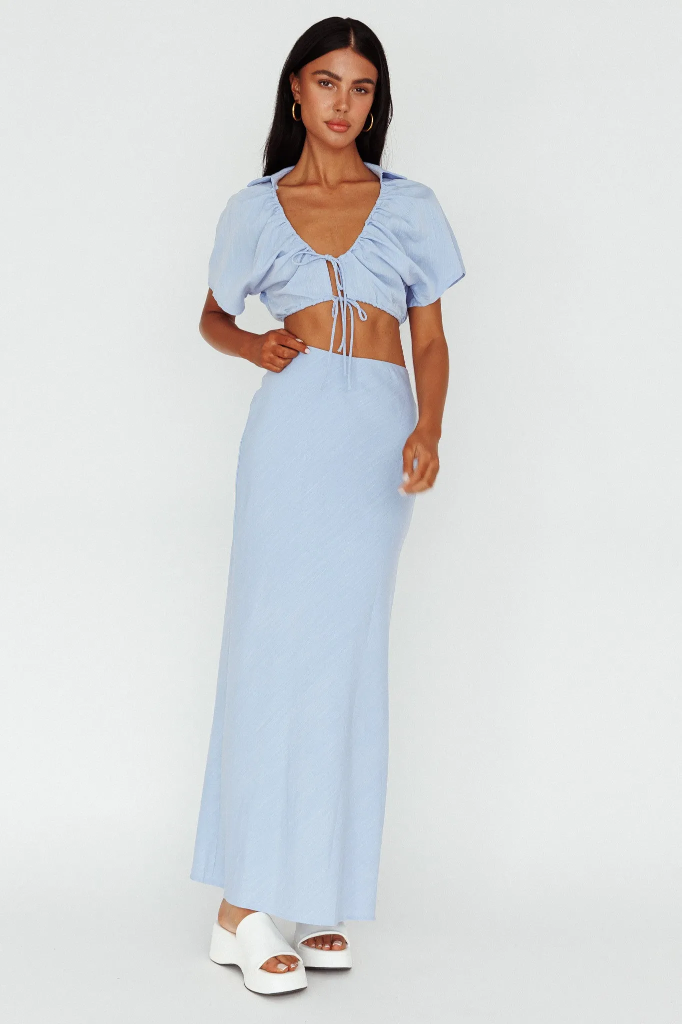 Coast To Coast Maxi Skirt Blue