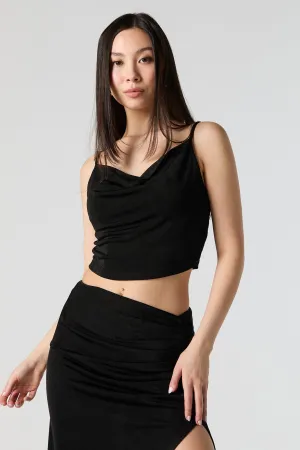 Cowl Neck Cropped Cami