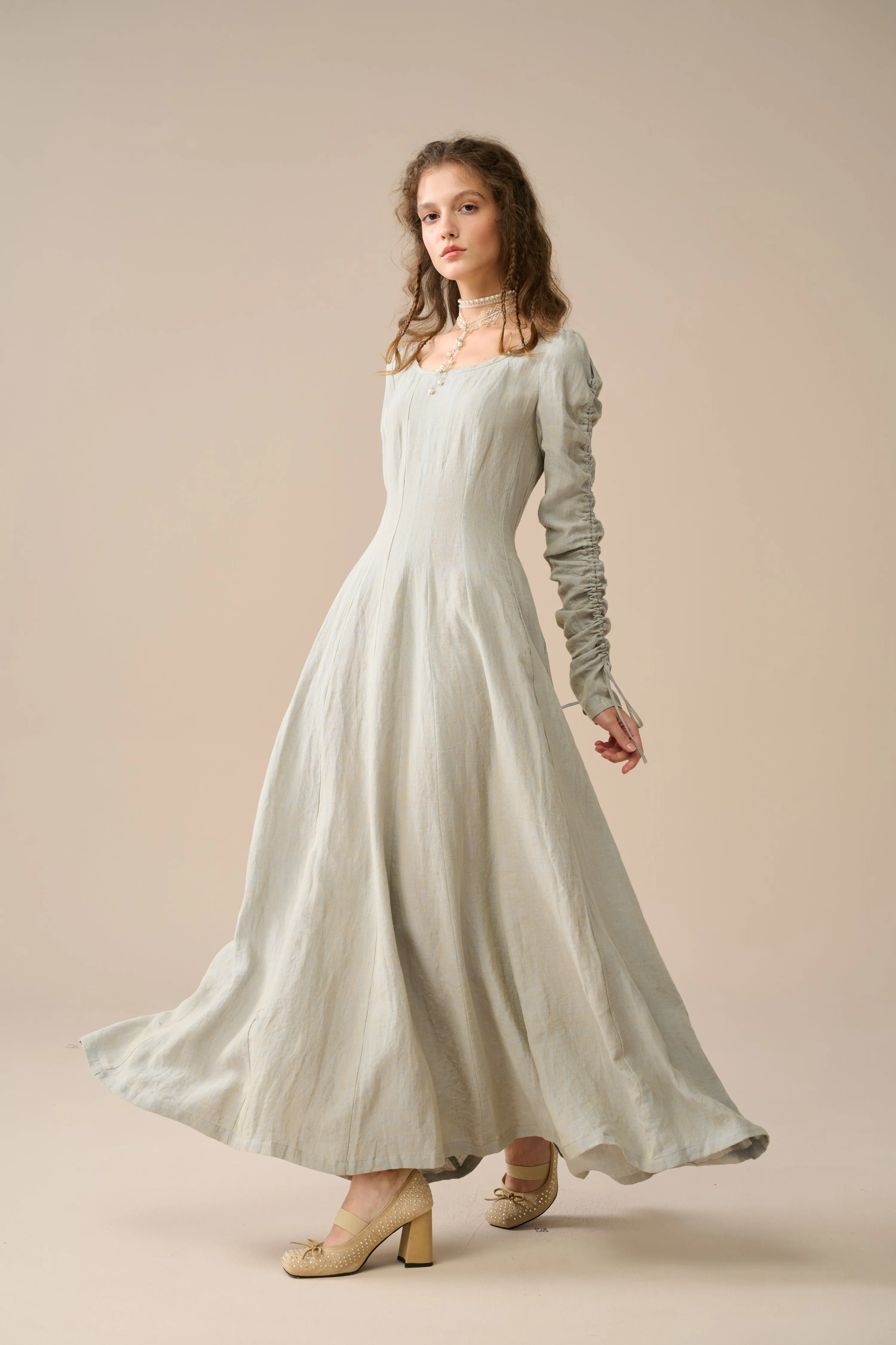 Crystal 17 | Victorian maxi linen dress