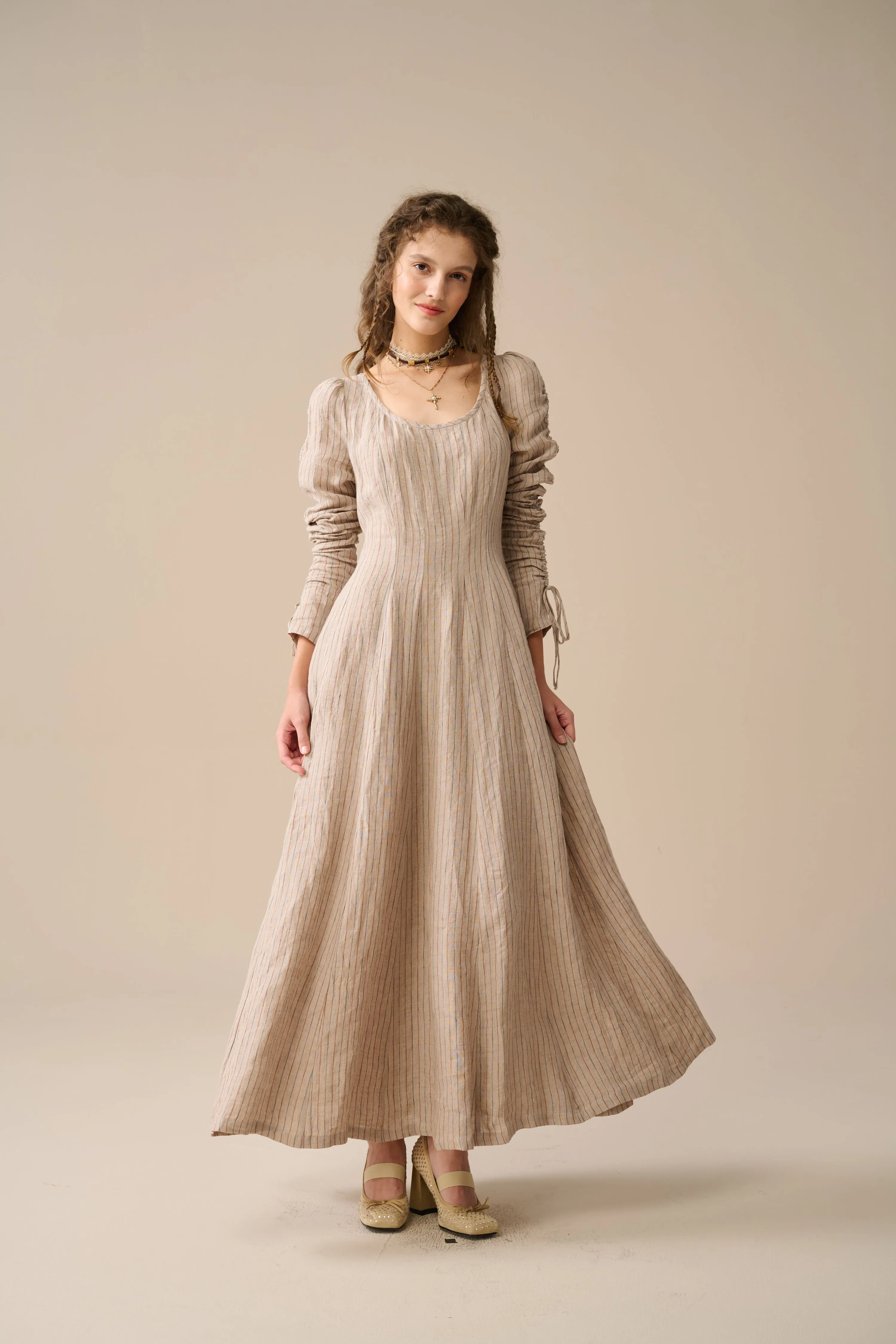 Crystal 17 | Victorian maxi linen dress