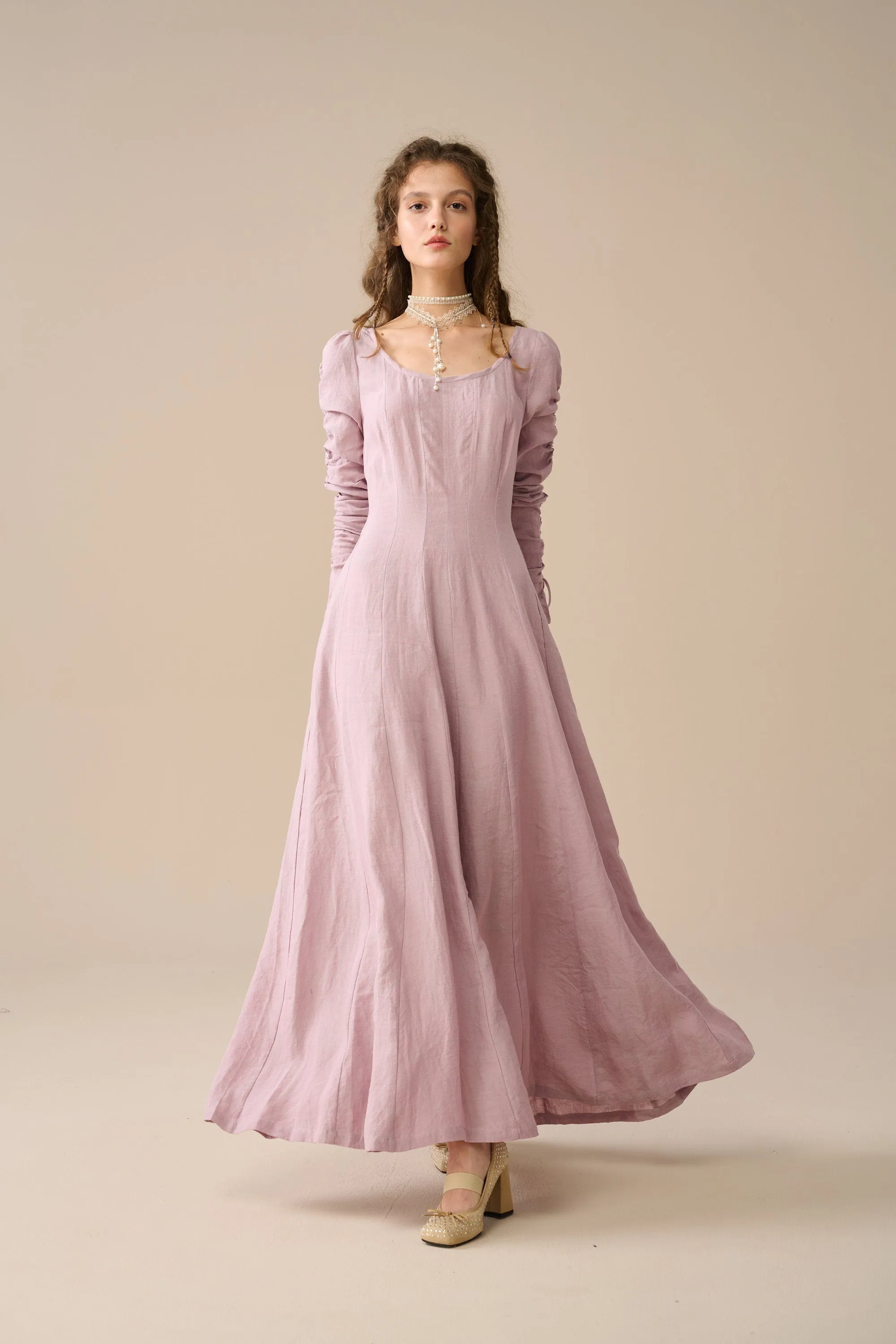 Crystal 17 | Victorian maxi linen dress