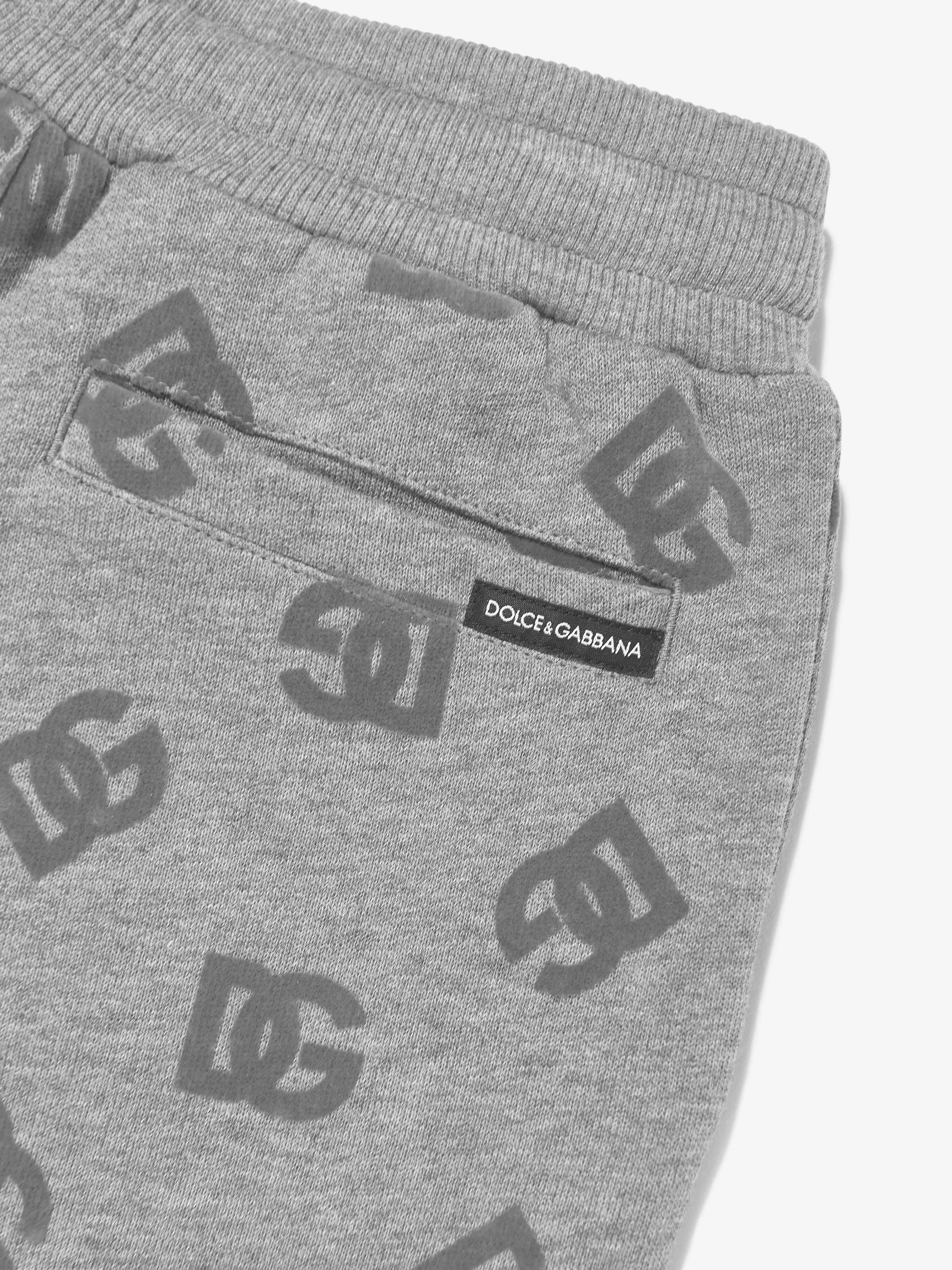 Dolce & Gabbana Boys DG Logo Joggers in Grey