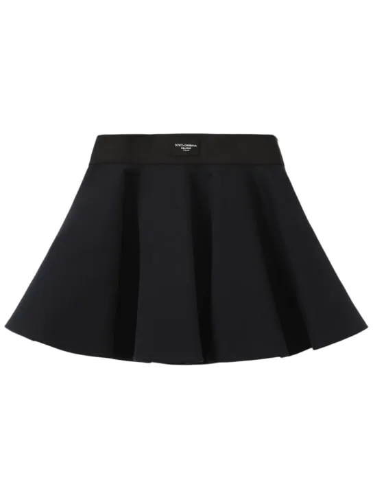 Dolce&amp;Gabbana   Cotton mini skirt w/logo 