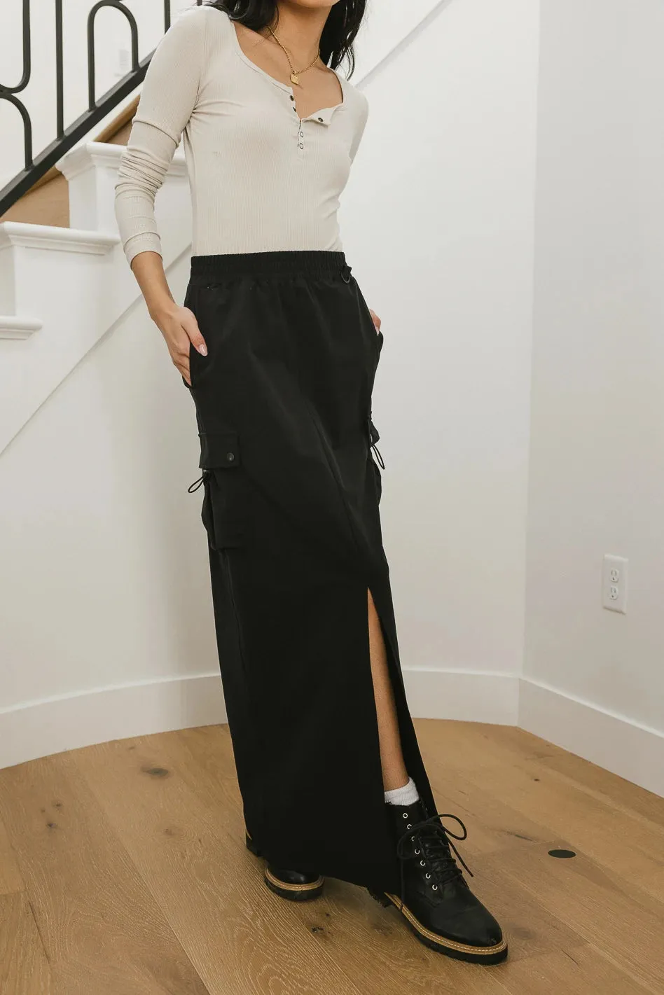 Ellie Cargo Skirt in Black - FINAL SALE