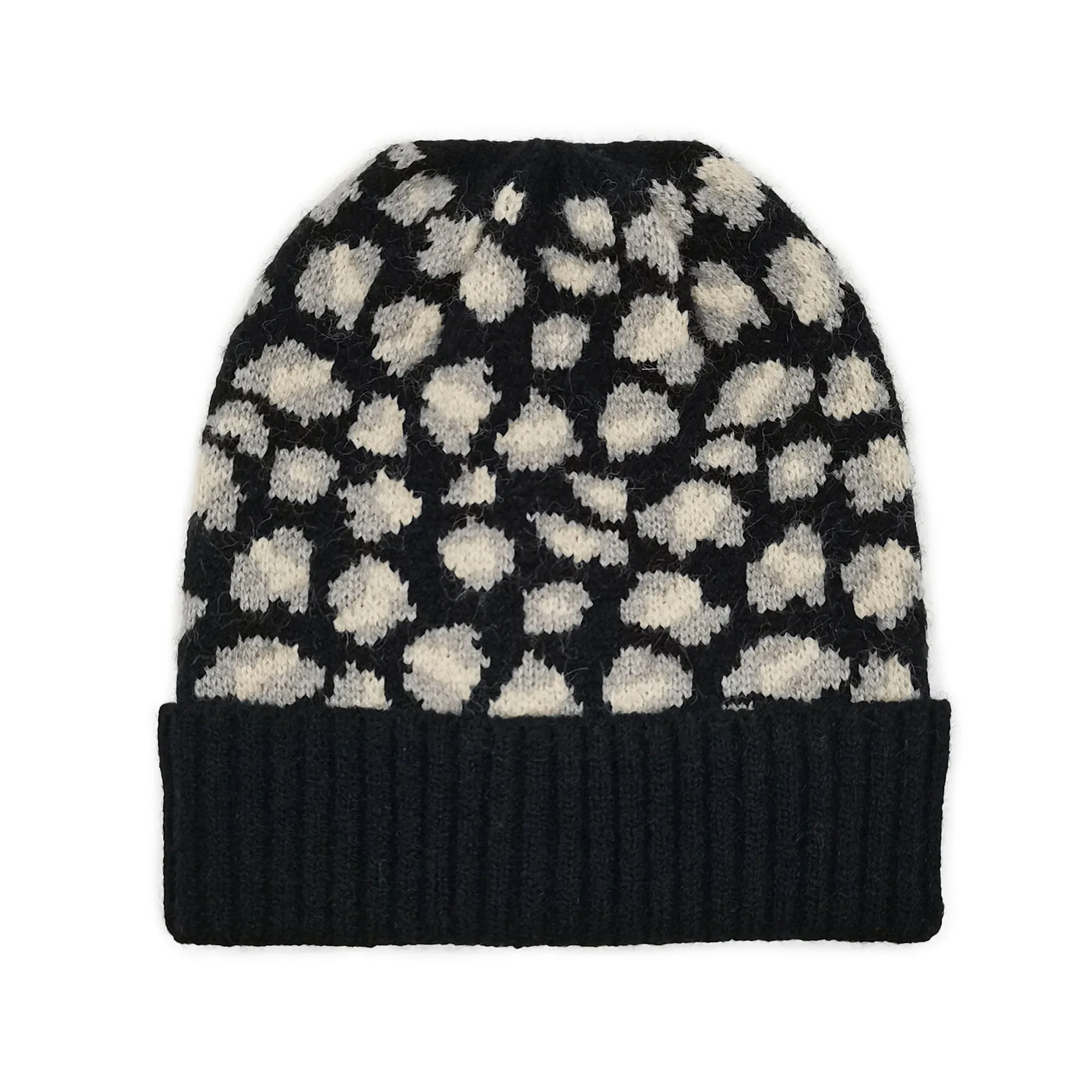 Empire Cove Winter Knit Ribbed Leopard Cuff Beanie