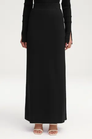 Essential Jersey Maxi Skirt - Black