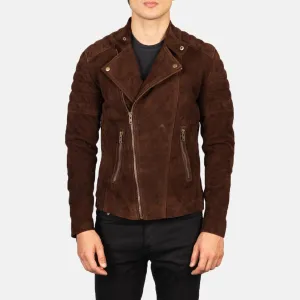 Faisor Mocha Suede Biker Jacket