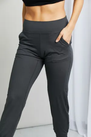 Full Size Wide Waistband Cropped Joggers