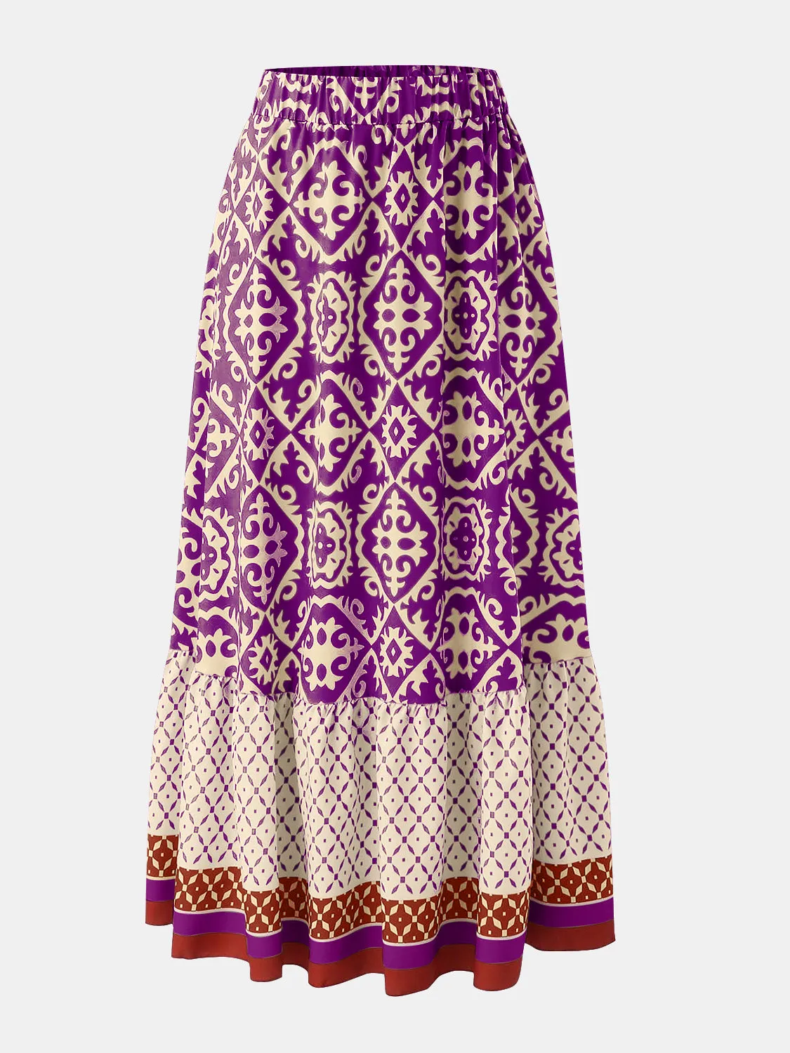 Geometric  Maxi Skirt