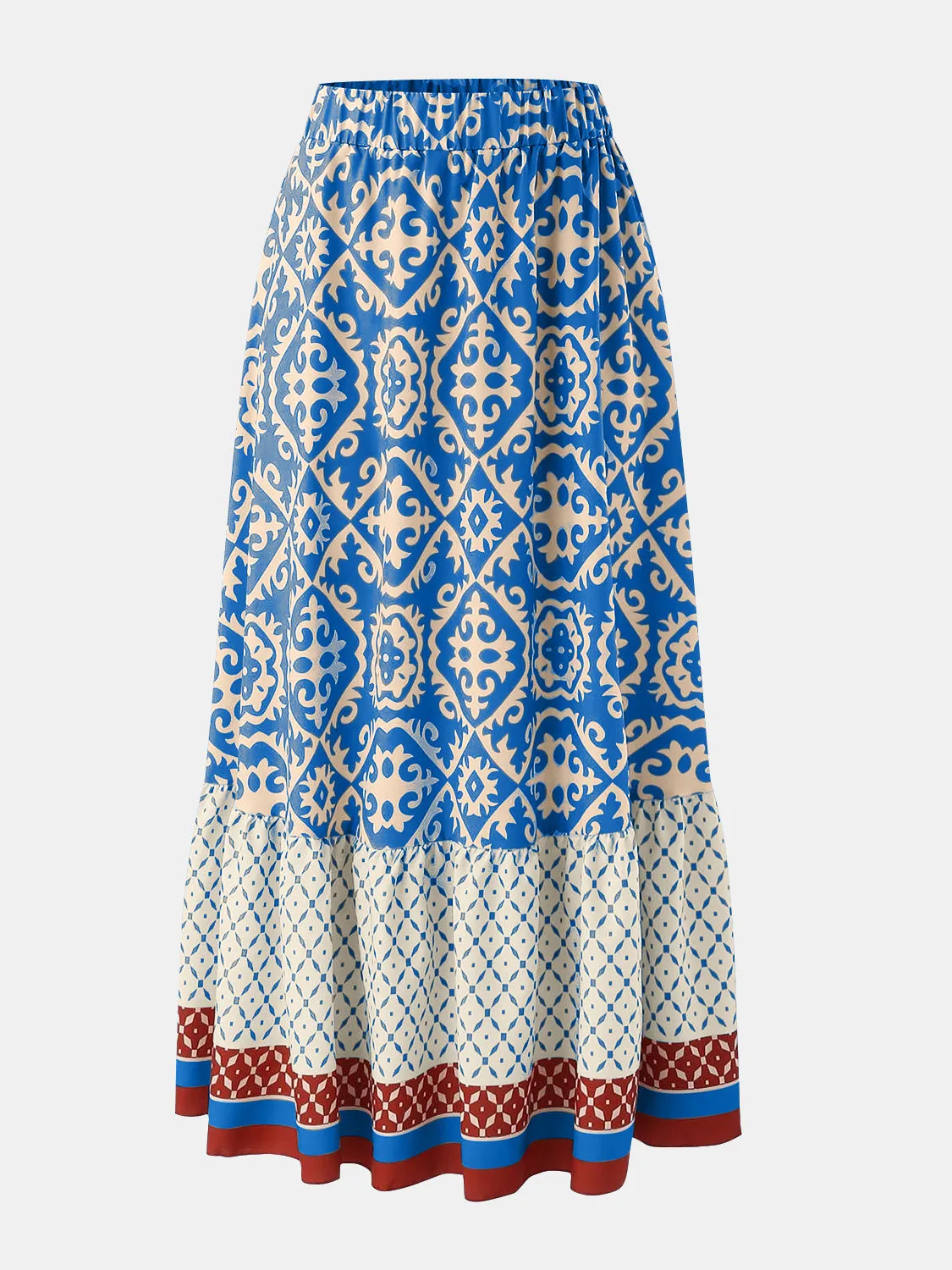 Geometric  Maxi Skirt