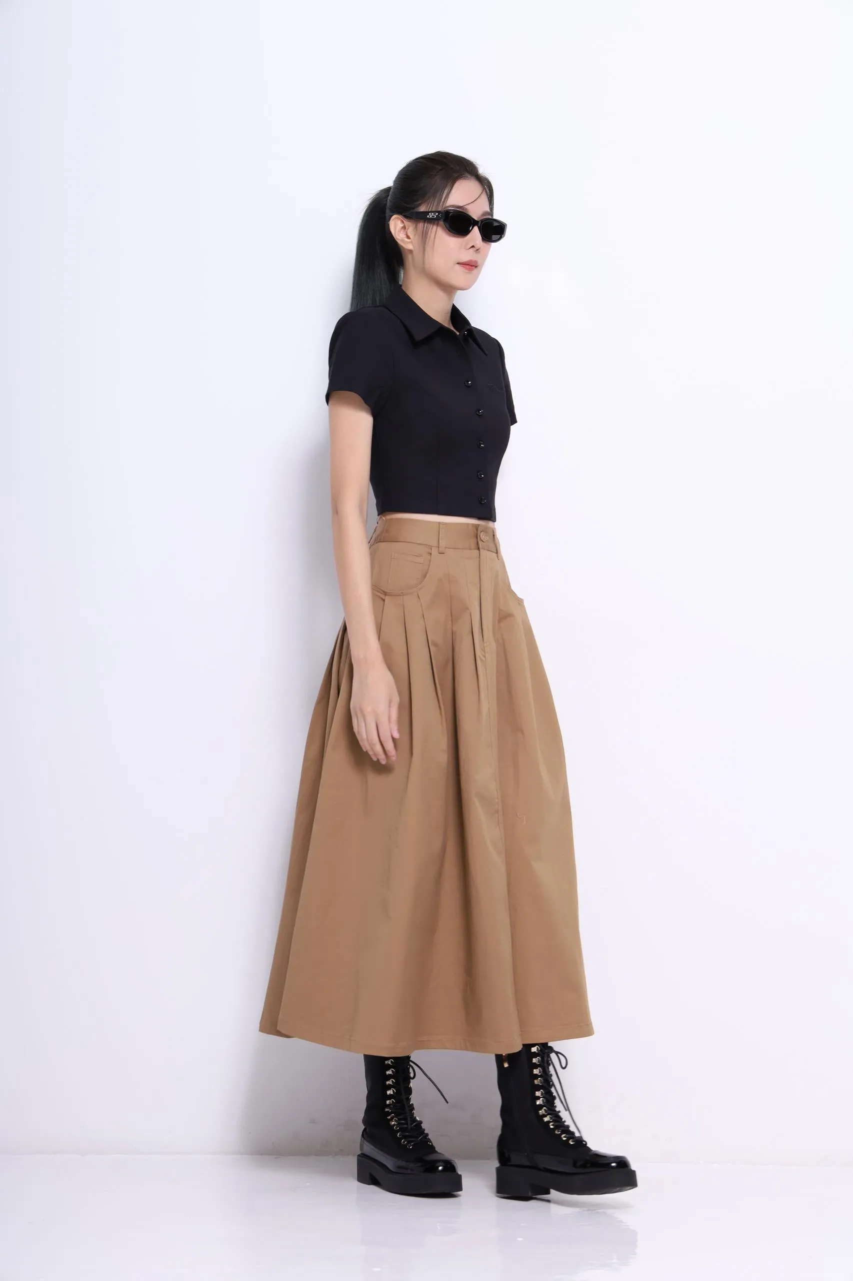 Giya A-line Pleated Skirt