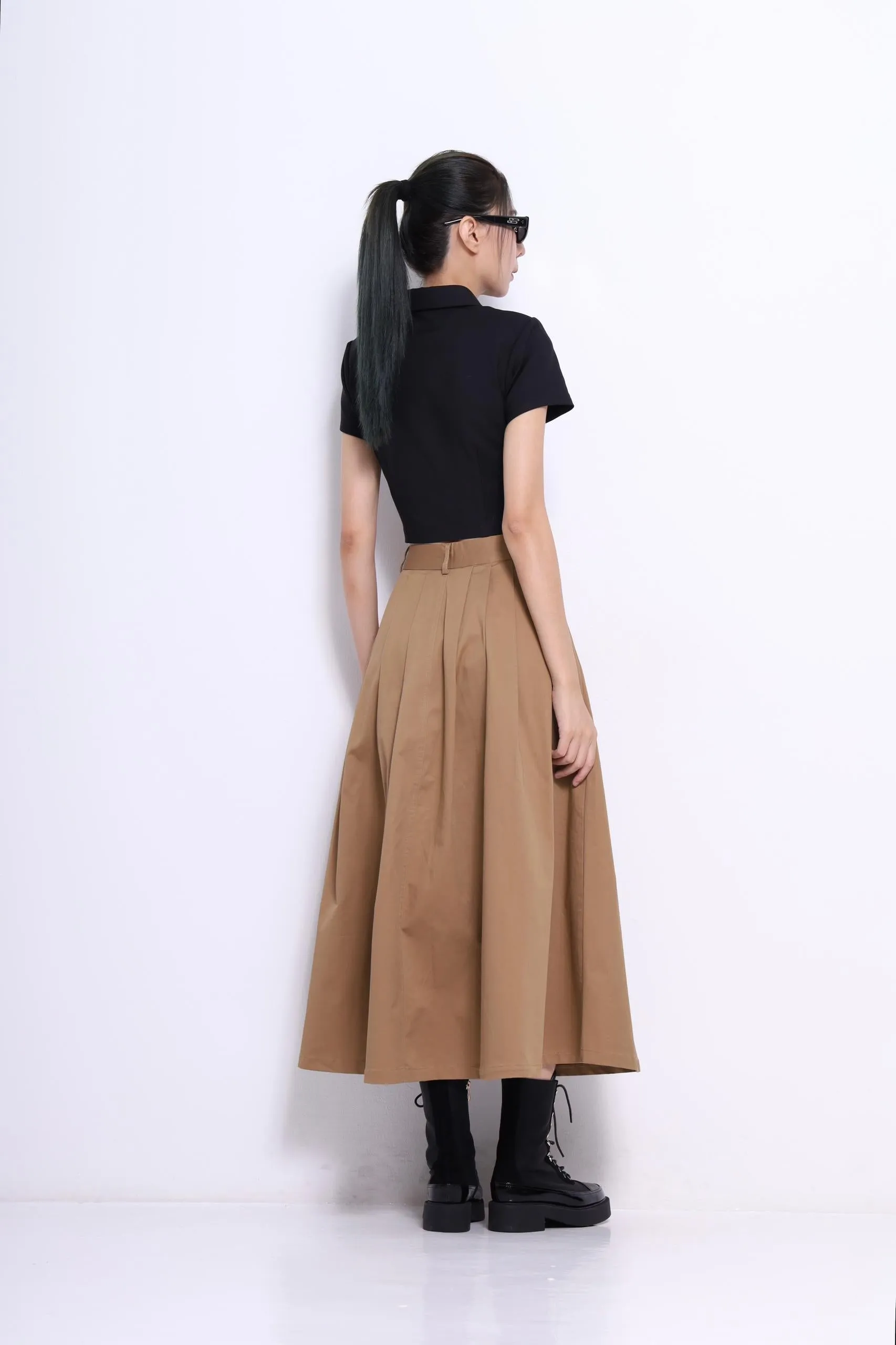 Giya A-line Pleated Skirt